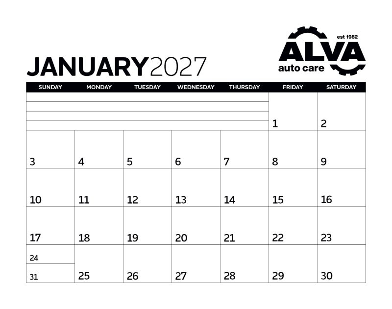 Custom Triumph® Calendars Small Monthly Desk Pad - Black & White Calendar - 1