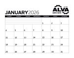 Custom Triumph® Calendars Small Monthly Desk Pad - Black & White Calendar