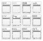 Custom Triumph® Calendars Small Monthly Desk Pad Calendar - Coloring - 1