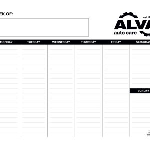 Custom Triumph® Calendars Small Weekly Desk Pad - Black & White Calendar