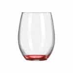 Custom Wine O'Clock 9oz ARC Stemless Wine Glass C8832 with Color Bottom - 1