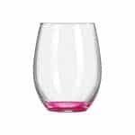 Custom Wine O'Clock 9oz ARC Stemless Wine Glass C8832 with Color Bottom - 2