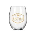 Custom Wine O'Clock 9oz ARC Stemless Wine Glass - 3