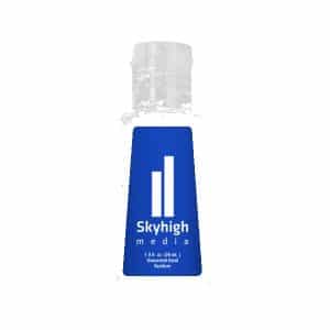 Custom 1 oz Single Color Moisture Bead Sanitizer in Trapezoid Bottle