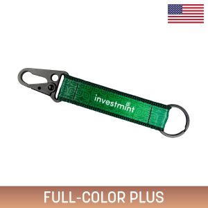 Custom 4" Sublimated Key Fob with Matte Black Hardware