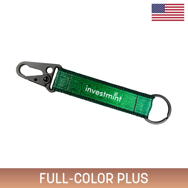 Custom 4" Sublimated Key Fob with Matte Black Hardware
