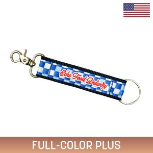 Custom 4" Sublimated Key Fob with Matte Nickel Hardware