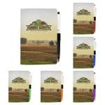 Custom 4" X 6" Sewn Paper Cover Notebook with Pen