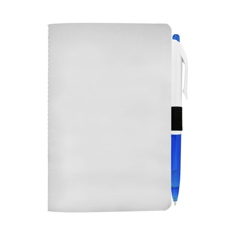 Custom 4" X 6" Sewn Paper Cover Notebook with Pen - 5