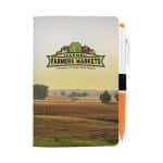Custom 4" X 6" Sewn Paper Cover Notebook with Pen - 8