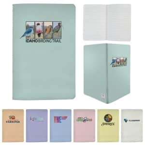 Custom 5" x 7" Pastel Sewn Paper Cover Notebook