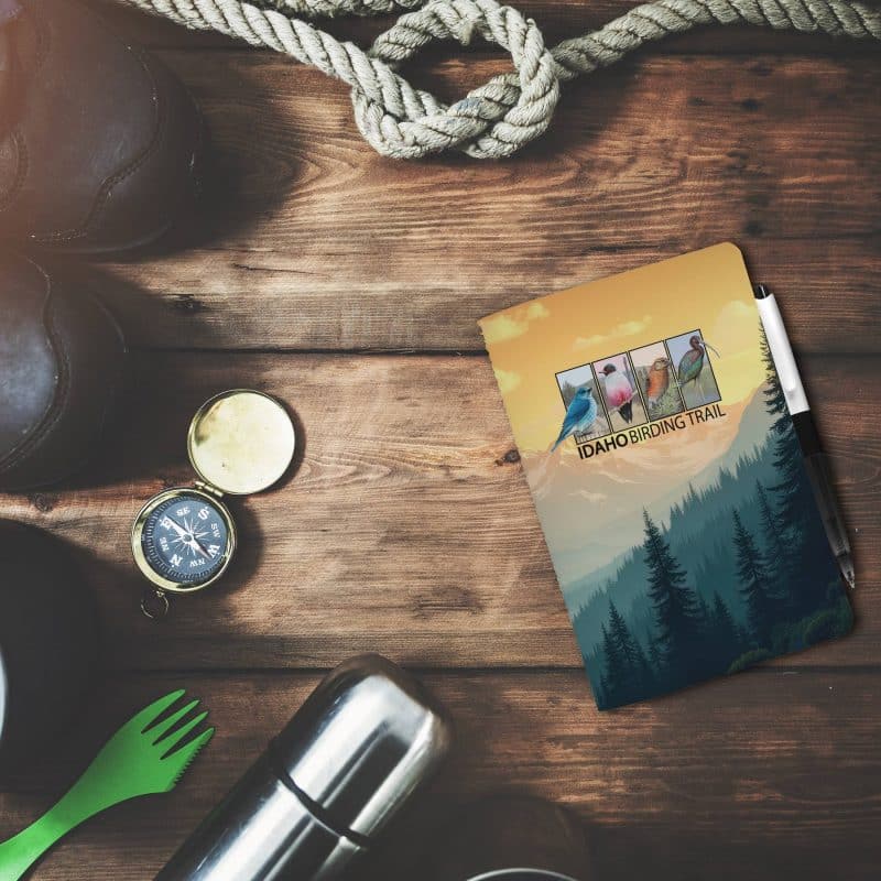 Custom 5" x 7" Sewn Paper Cover Notebook with Pen - 2
