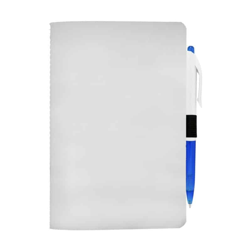 Custom 5" x 7" Sewn Paper Cover Notebook with Pen - 4