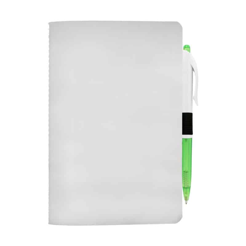 Custom 5" x 7" Sewn Paper Cover Notebook with Pen - 6
