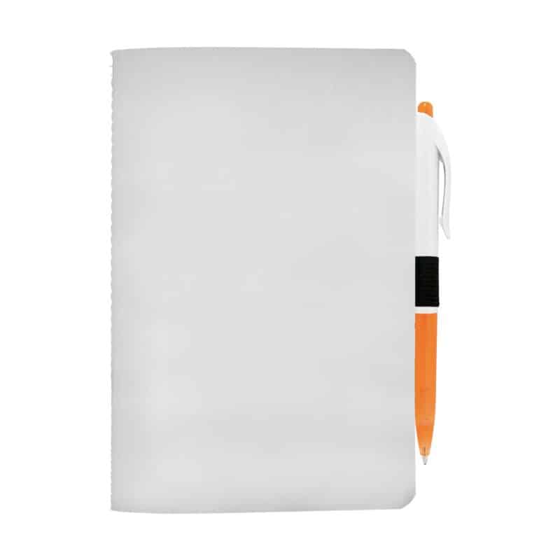 Custom 5" x 7" Sewn Paper Cover Notebook with Pen - 8