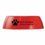 Custom 8" Plastic Pet Bowl