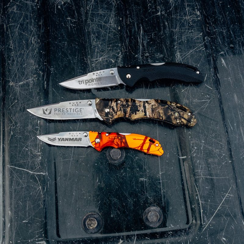 Custom Buck® Bantam™ Bbw Blue Lockback Knife - 2