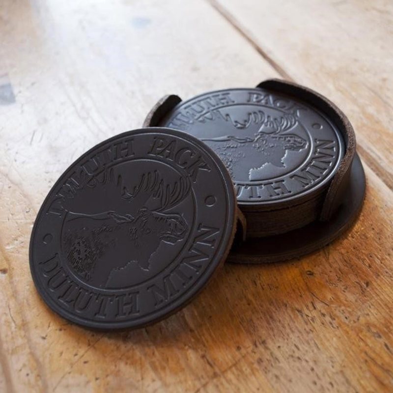 Custom Duluth Pack™ Leather Coasters - 3