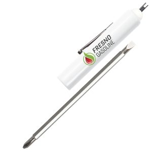 Custom Jumbo Pocket Screwdriver Reversible Flat Blade + Valve St FC