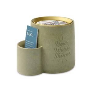 Custom Modern Sprout Ember Earth Candle + Planter - Pebble- Photosynthesis