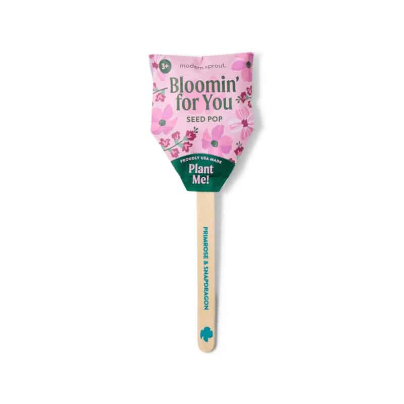 Custom Modern Sprout Flower Pop Trio Pouch - Natural - 3