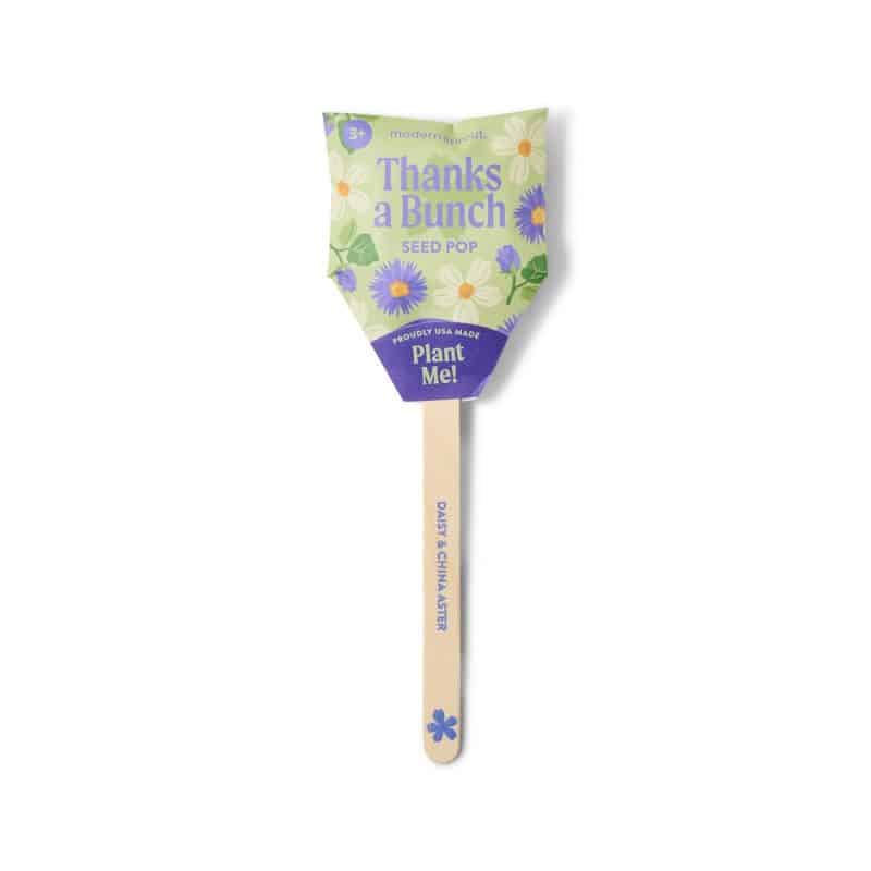 Custom Modern Sprout Flower Seed Pop - Thanks a Bunch - 1