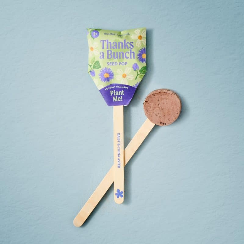 Custom Modern Sprout Flower Seed Pop - Thanks a Bunch - 3