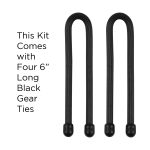Custom Nite Ize® Gear Tie Kit Black - 5