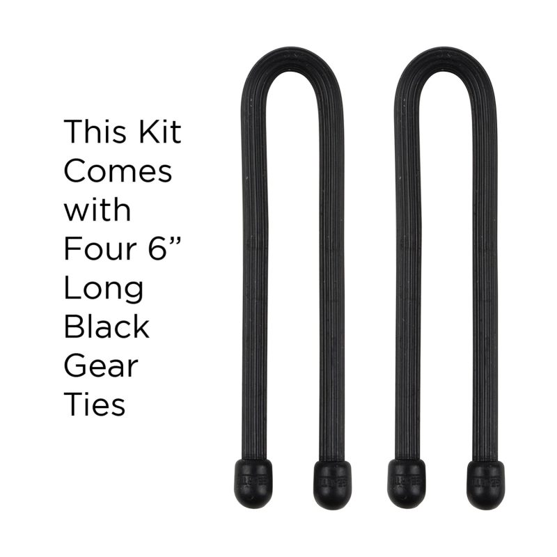 Custom Nite Ize® Gear Tie Kit Black - 5