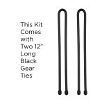Custom Nite Ize® Gear Tie Kit Black - 6
