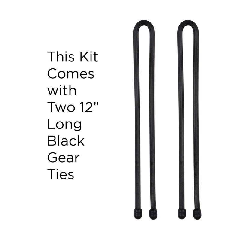 Custom Nite Ize® Gear Tie Kit Black - 6