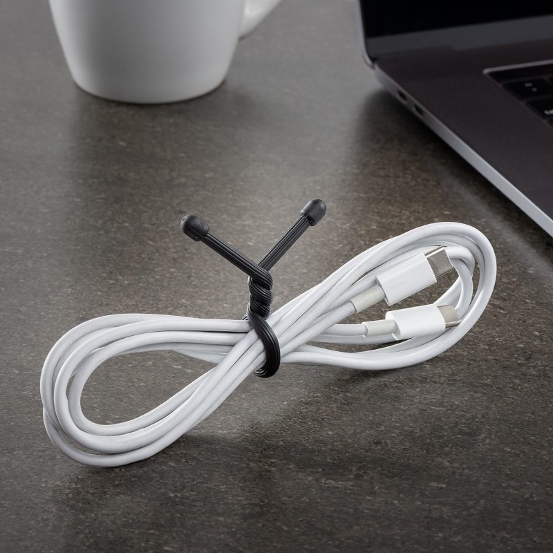 Custom Nite Ize® Gear Tie Kit Black - 8