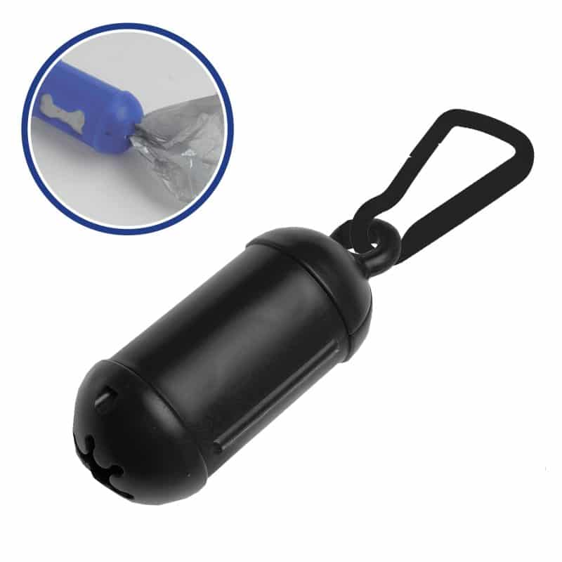 Custom Pet Bag Dispenser with Carabiner Clip - 1 Color Imprint - 2