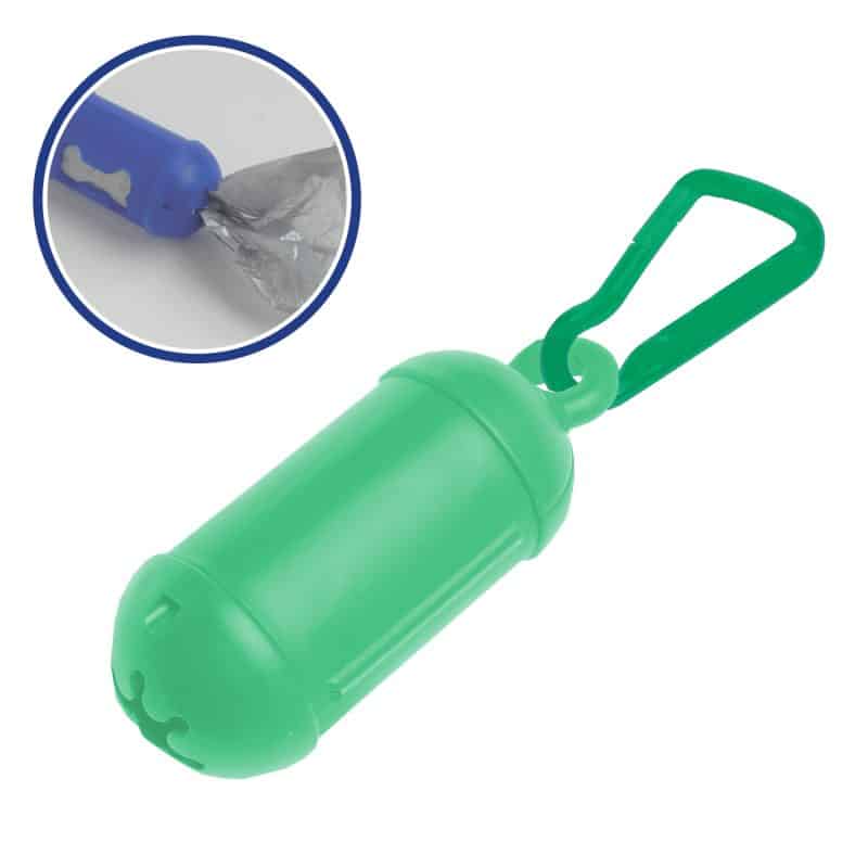 Custom Pet Bag Dispenser with Carabiner Clip - 1 Color Imprint - 4