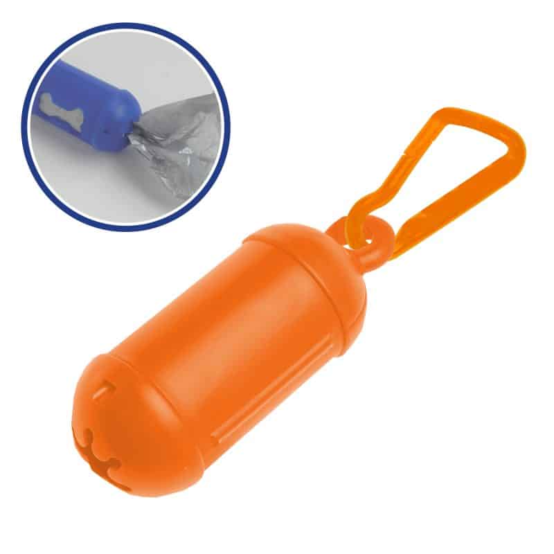 Custom Pet Bag Dispenser with Carabiner Clip - 1 Color Imprint - 5