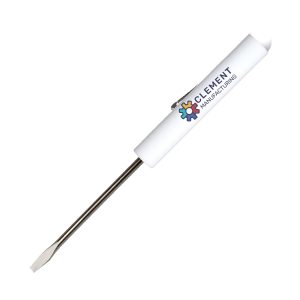 Custom Pocket Screwdriver 1/8" Flat Tip Blade + Button Top FC