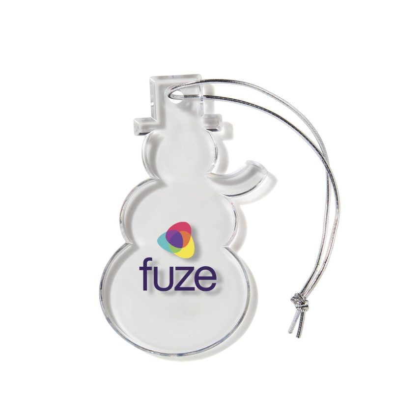 Custom Snowman Shaped USA Made Acrylic Ornament