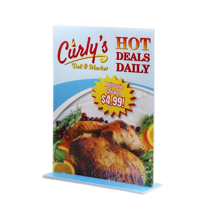 Custom Standee Tabletop Sign - 8.5"x11"