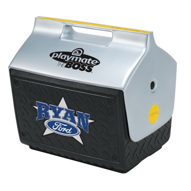 Custom 14 Qt. Igloo® Playmate The Boss Cooler (Black/Yellow/Gray) - 1