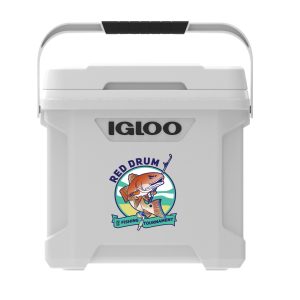 Custom 30 Qt. Igloo® Latitude Marine Ultra Cooler (White/Moonscape Gray)