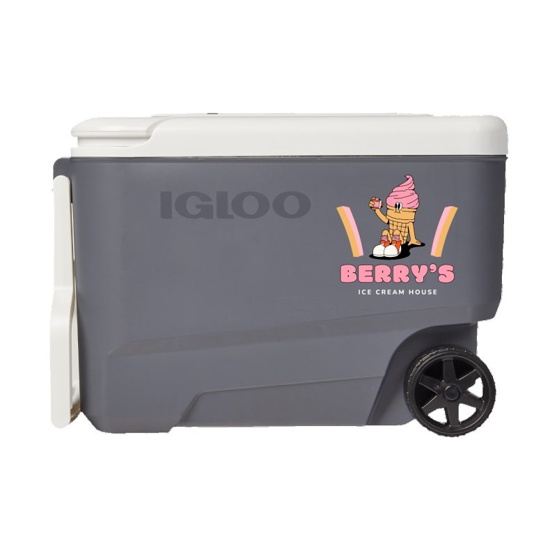 Custom 35 Qt. Igloo® Versatemp Wheeled Electric Roller Cooler (Carbonite Gray)