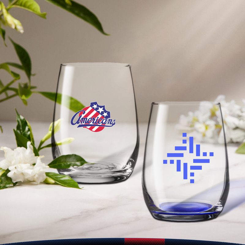 Custom 6.25 oz. Libbey Clear Stemless Glasses - 2