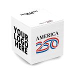 Custom America 250 TM Adhesive Cube | 3 3/8" x 3 3/8" x 3 3/8" | Full Color - 3