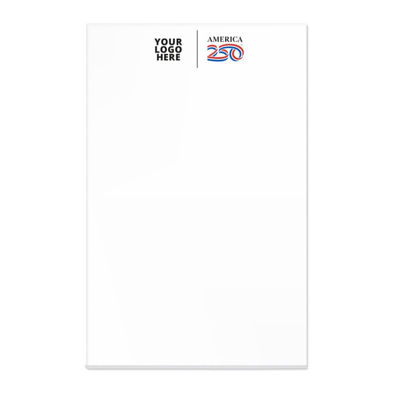 Custom America 250 TM Scratch Pad | 5 1/4" x 8 1/4" | 50 Sheet - 5