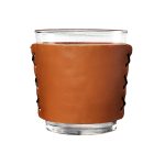 Custom Full-Grain Leather Highball Sleeve with 13oz Libbey Cocktail Glass - Single - 1