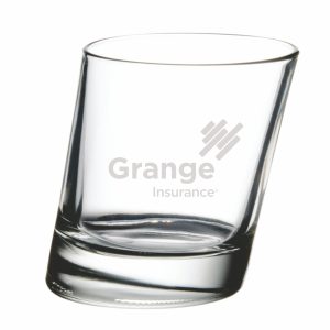 Custom Laser Engraved Libbey® 11006721 Pisa 9.5 oz. Slanted Rocks / Old Fashioned Glass