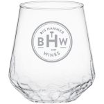 Custom Laser Engraved Libbey® 17.75 oz. Bujarda Hammered Stemless Wine Glass