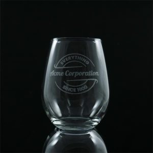Custom Laser Engraved Libbey® 217 12 oz. Stemless Wine Glass