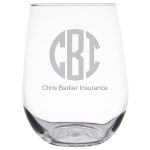 Custom Laser Engraved Libbey® 221 Customizable 17 oz. Stemless Wine Glass