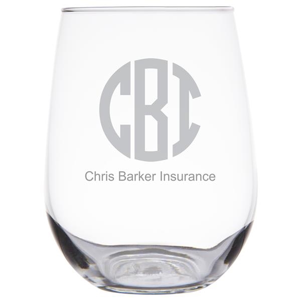 Laser-Engraved-Libbey®-221-Customizable-17-oz-Stemless-Wine-Glass-GLS002X17OZ Custom Laser Engraved Libbey® 221 Customizable 17 oz. Stemless Wine Glass